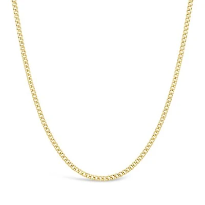 10K Yellow Gold 26" 2.1mm Semi-Solid Miami Cuban Chain