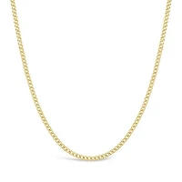 10K Yellow Gold 26" 2.1mm Semi-Solid Miami Cuban Chain