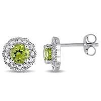 Julianna B 10K White Gold Peridot Earrings