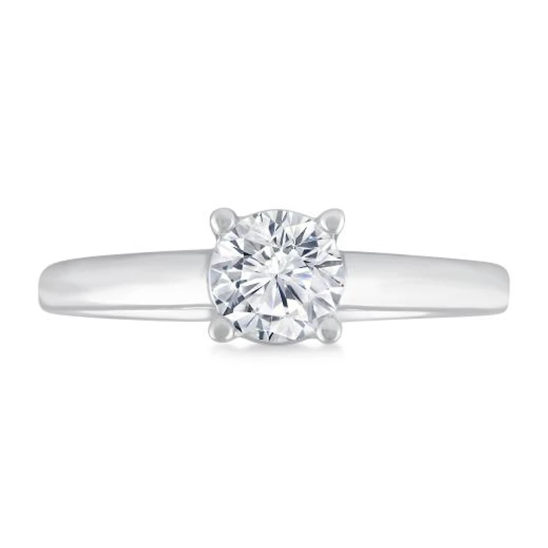 Glacier Fire 14K White Gold 0.70CT Ideal Cut Solitaire Ring
