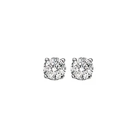 14K White Gold 0.33CTW Diamond Solitaire Studs