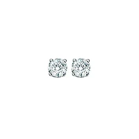 14K White Gold 0.33CTW Diamond Solitaire Studs
