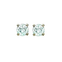 14K Gold 0.50CTW Diamond Solitaire Studs
