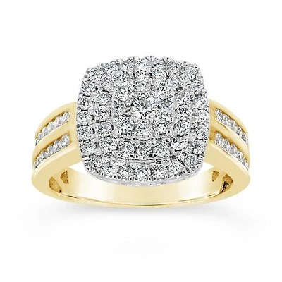 10K Yellow Gold 1.00CTW Diamond Fashion Ring
