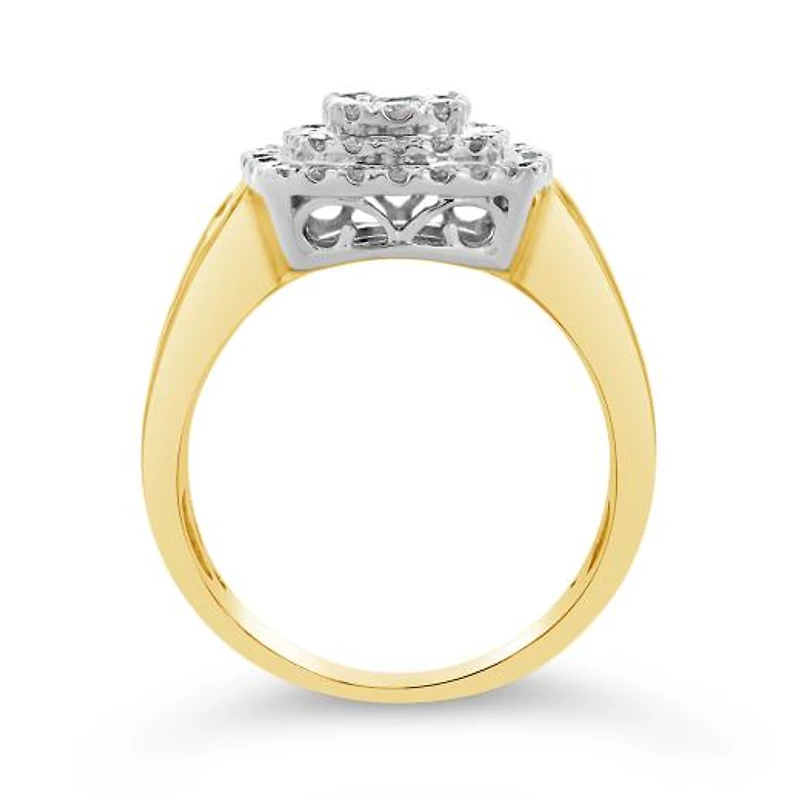 10K Yellow Gold 1.00CTW Diamond Fashion Ring