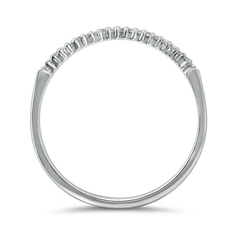 10K White Gold Diamond Stackable Ring