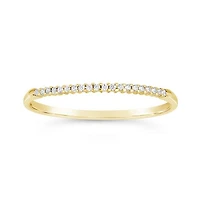 10K Yellow Gold Diamond Stackable Ring