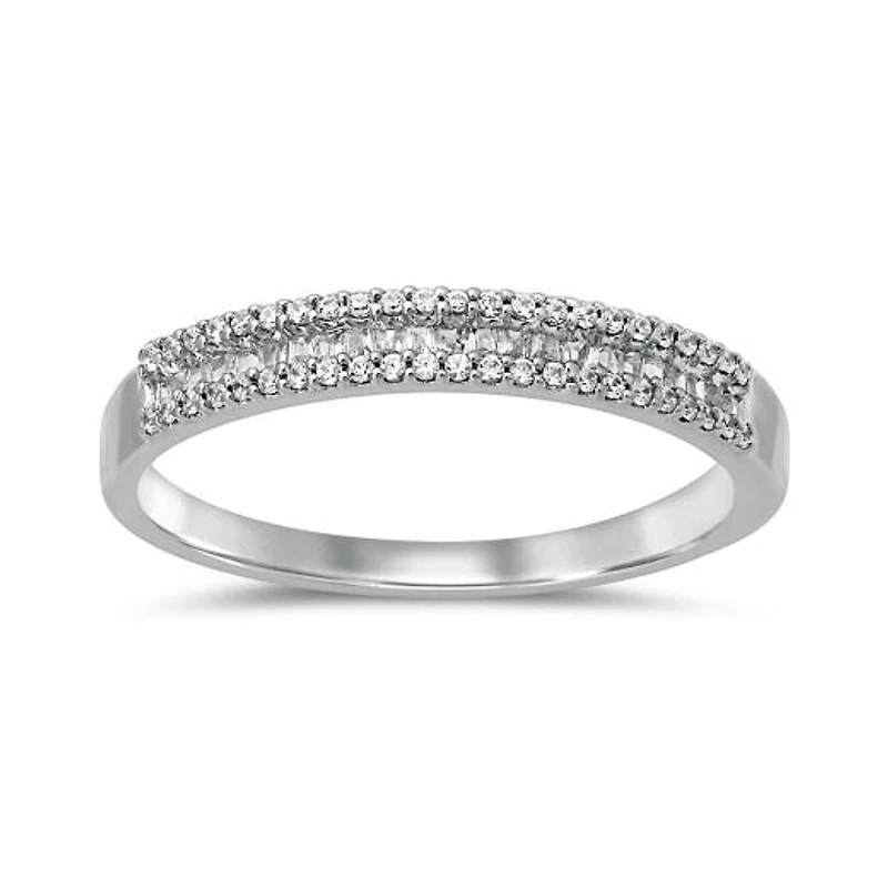 10K White Gold 0.25CTW Diamond Ring