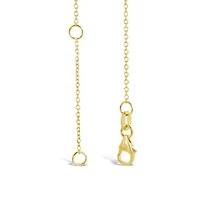 10K Yellow and White Gold Crescent Moon Necklace