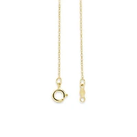 10K Yellow Gold Diamond Moon Pendant