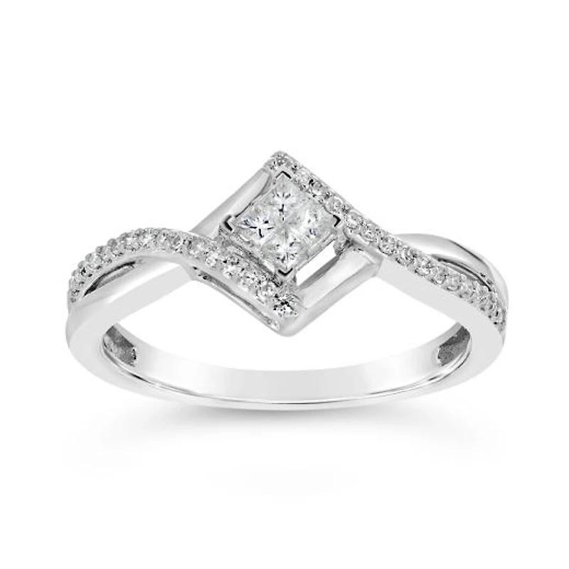 10K White Gold 0.25CTW Promise Ring