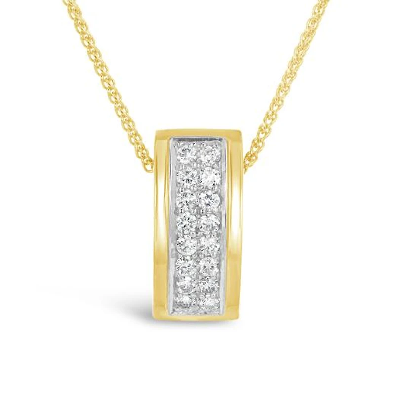 10K Yellow & White Gold 0.50CTW Pendant