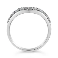 10K White Gold 0.50CTW Diamond Chevron Band