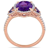 Julianna B 14K Rose Amethyst & 0.25CTW Diamond Fashion Ring