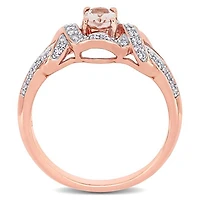 Julianna B 10K Rose Gold Morganite & 0.20CTW Diamond Fashion Ring