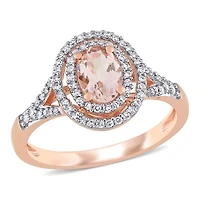 Julianna B 14K Rose Gold Morganite & 0.25CTW Diamond Fashion Ring