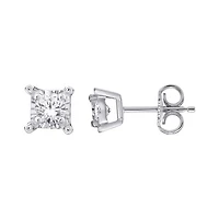 Sterling Silver 0.10CTW Diamond Stud Earrings
