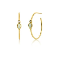 Opal Colour Raindrop Hoops