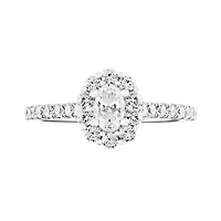 Diamond Revelations 14K White Gold 0.80CTW Oval Bridal Ring