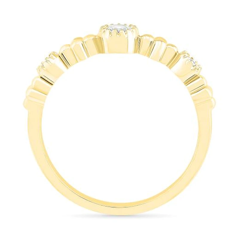10K Yellow Gold 0.12CTW Diamond Ring