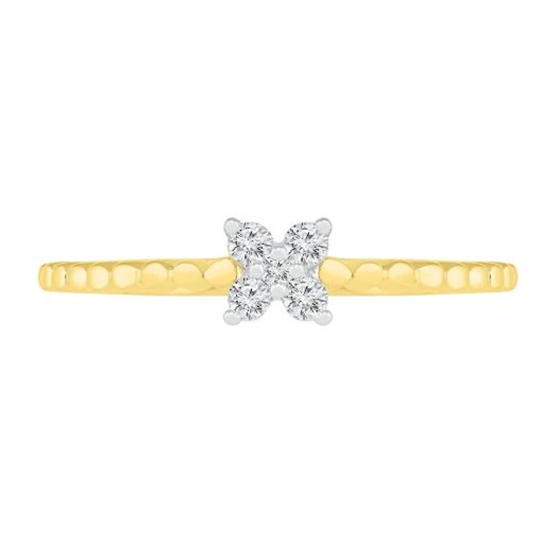 10K Yellow Gold 0.10CTW Diamond Ring