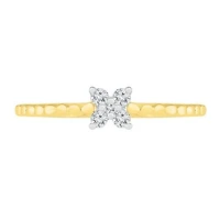 10K Yellow Gold 0.10CTW Diamond Ring