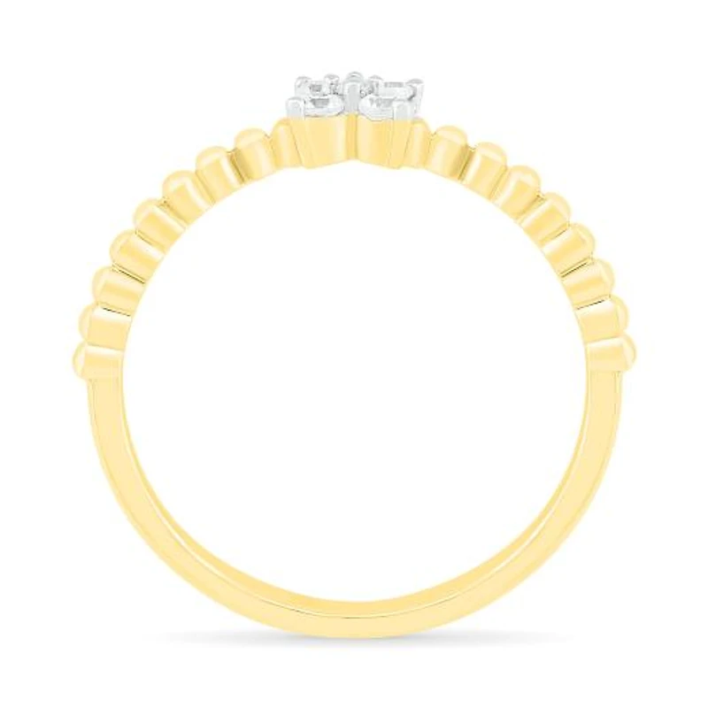 10K Yellow Gold 0.10CTW Diamond Ring