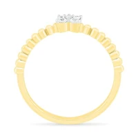 10K Yellow Gold 0.10CTW Diamond Ring