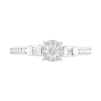 10K White Gold 0.12CTW Diamond Ring