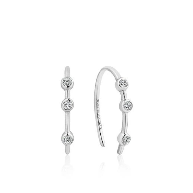 Shimmer Stud Hook Earrings