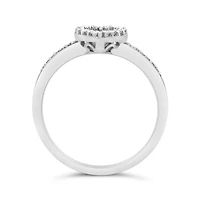 Sterling Silver Diamond Heart Ring