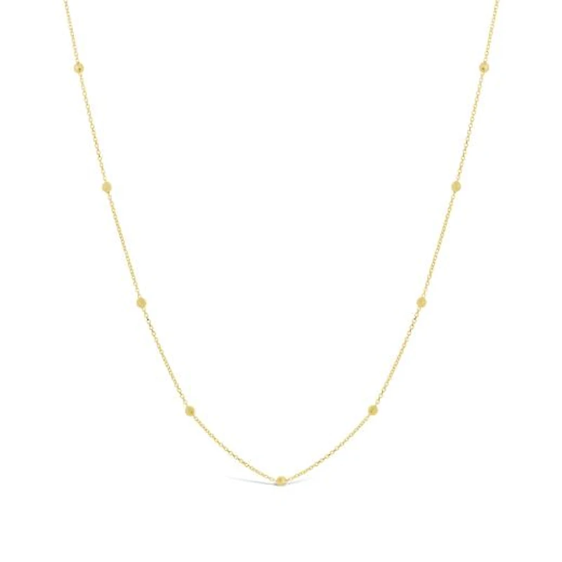 10K Yellow Gold 16+2" Diamond Cut Beads Chain