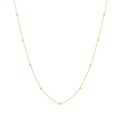 10K Yellow Gold 16+2" Diamond Cut Beads Chain
