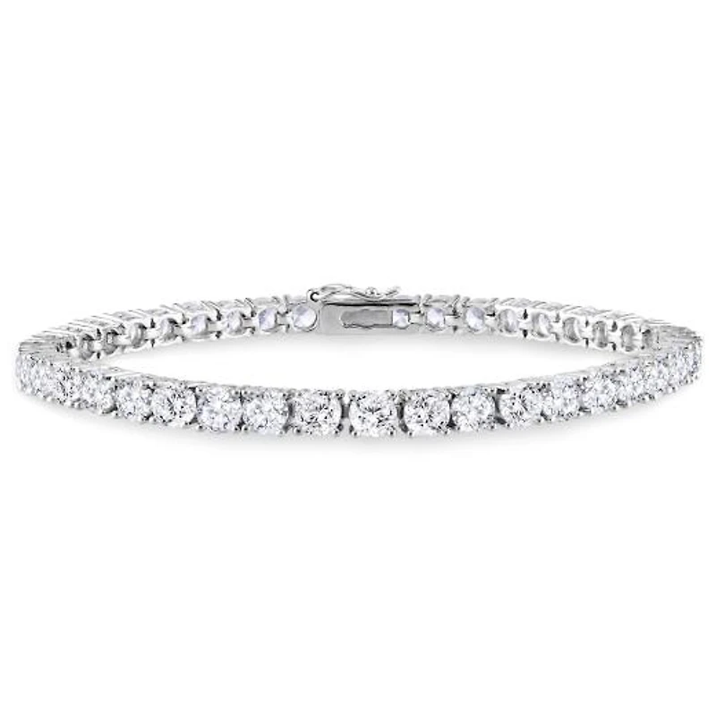 Julianna B Sterling Silver Cubic Zirconia Tennis Bracelet