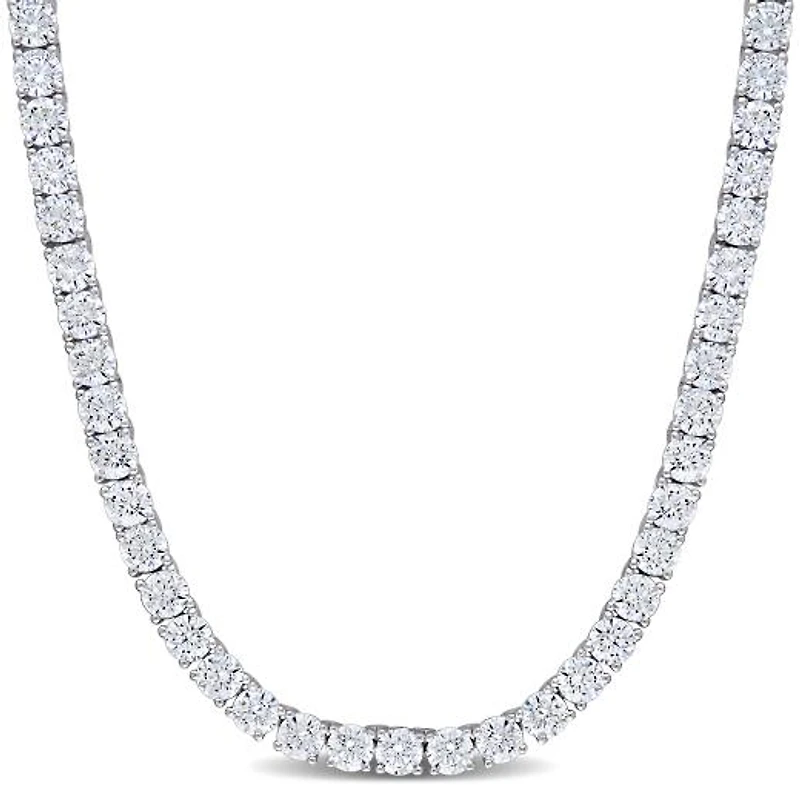 Julianna B Sterling Silver Cubic Zirconia Tennis Necklace