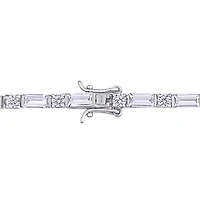 Julianna B Sterling Silver White Cubic Zirconia Tennis Bracelet