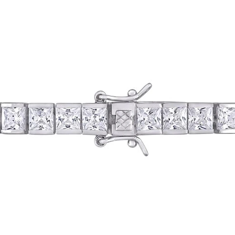 Julianna B Sterling Silver White Cubic Zirconia Tennis Bracelet