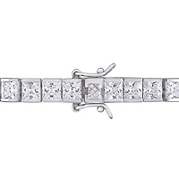 Julianna B Sterling Silver White Cubic Zirconia Tennis Bracelet