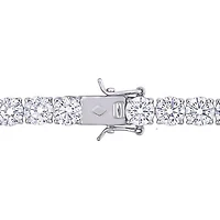 Julianna B Sterling Silver White Cubic Zirconia Tennis Bracelet