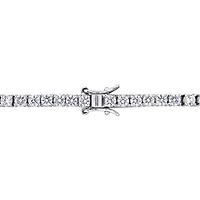 Julianna B Sterling Silver Created White Sapphire Tennis Bracelet 7"