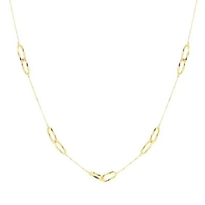 10K Yellow Gold Diamond Cut Paperclip Chain Necklace