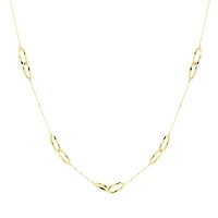 10K Yellow Gold Diamond Cut Paperclip Chain Necklace