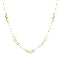 10K Yellow Gold Diamond Cut Paperclip Chain Necklace