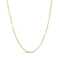 10K Yellow Gold 18" 1.0mm Diamond Cut Faceted Chain