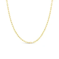 10K Yellow Gold 18" 1.4mm Diamond Cut Oval Cable Chain