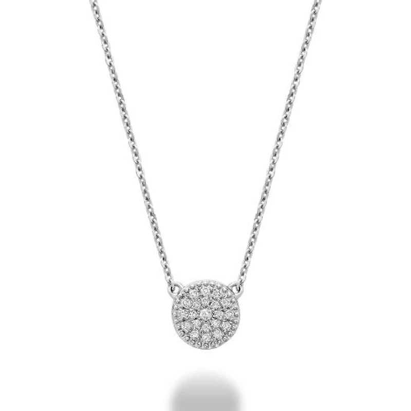 10K White Gold 0.07CTW Diamond Pendant