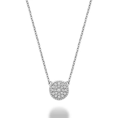 10K White Gold 0.07CTW Diamond Pendant