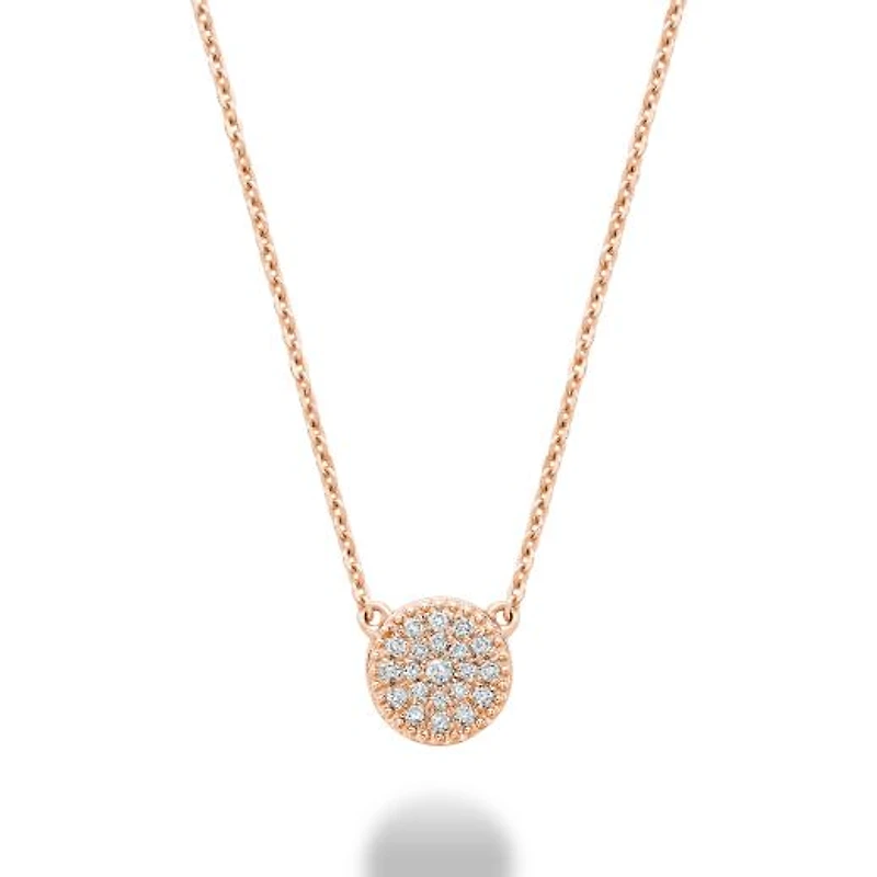 10K Rose Gold 0.07CTW Diamond Pendant