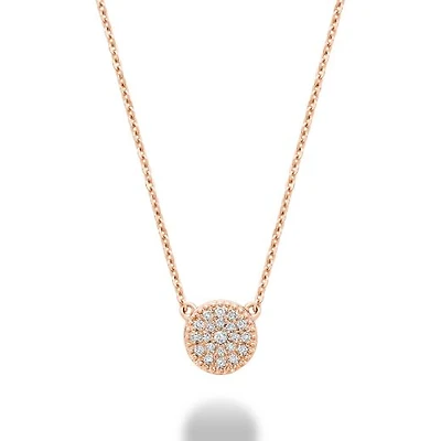 10K Rose Gold 0.07CTW Diamond Pendant
