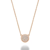10K Rose Gold 0.07CTW Diamond Pendant